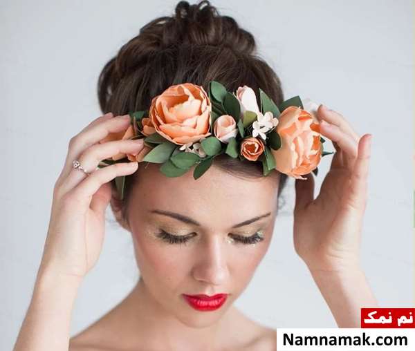 تاج گل عروس طبیعی