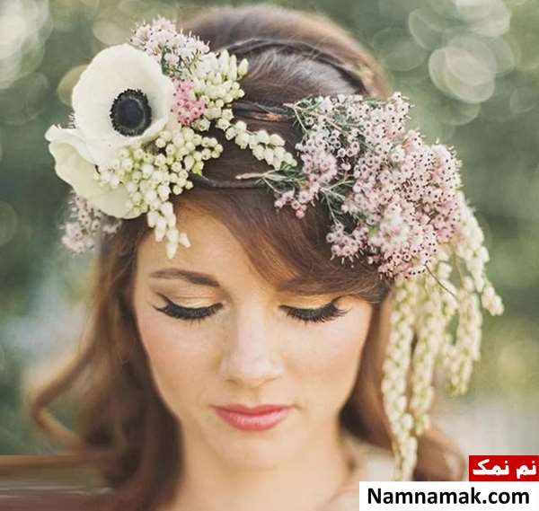 تاج گل عروس طبیعی