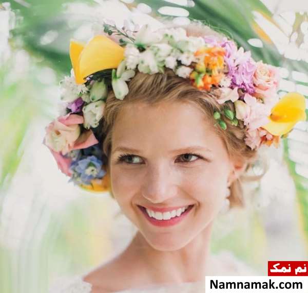 تاج گل عروس طبیعی