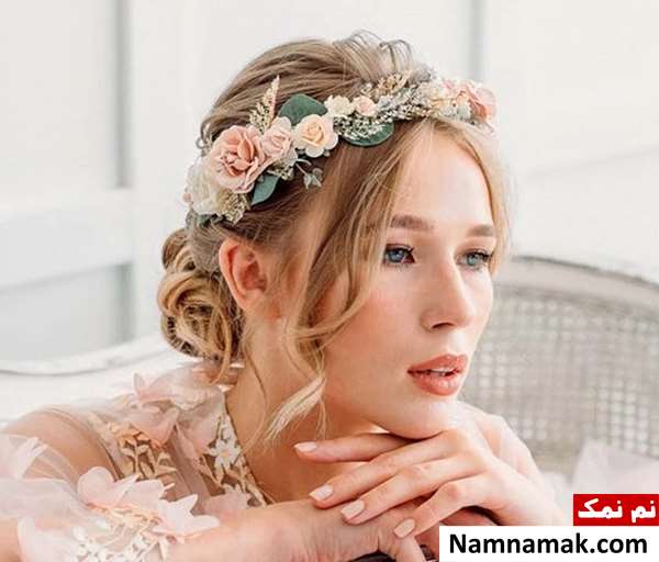 تاج گل عروس طبیعی
