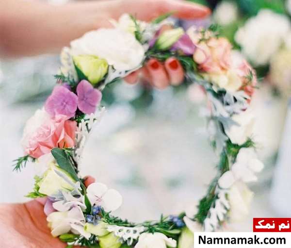 تاج گل عروس طبیعی