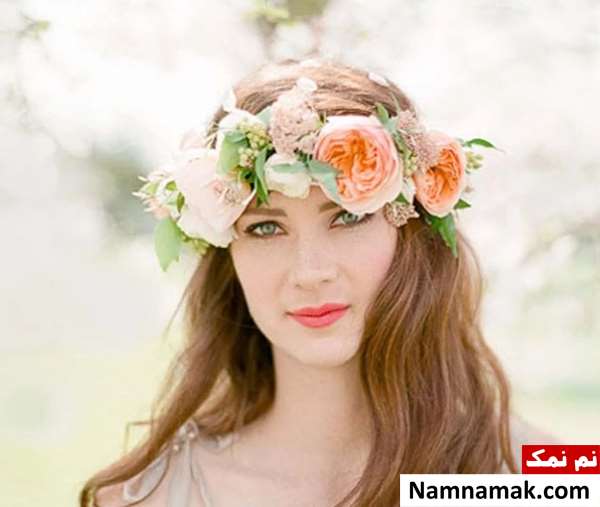 تاج گل عروس طبیعی