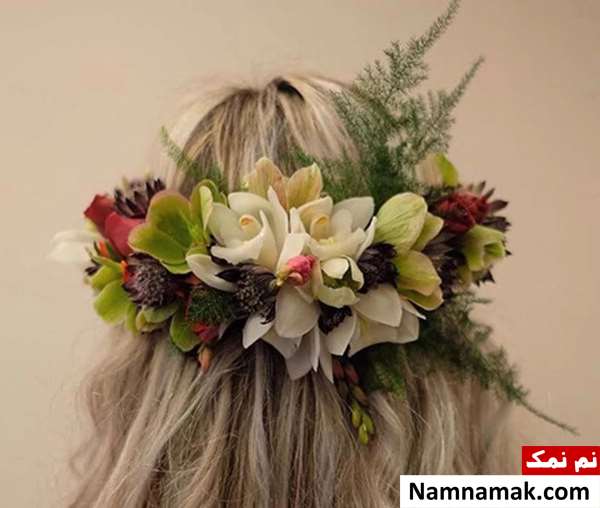 تاج گل عروس طبیعی