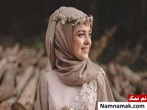 تاج گل عروس با شال
