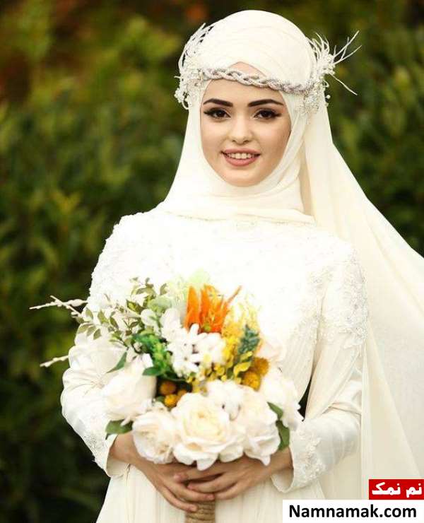 تاج گل عروس با شال