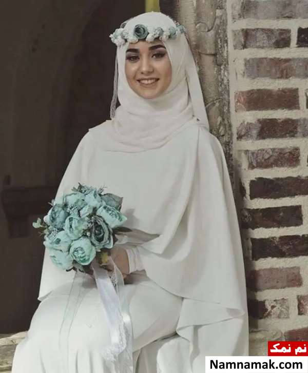 تاج گل عروس با شال