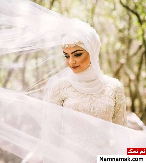 تاج گل عروس با شال
