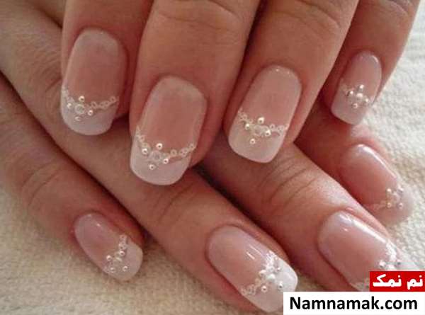 طراحی ناخن برای عروس ساده و شیک