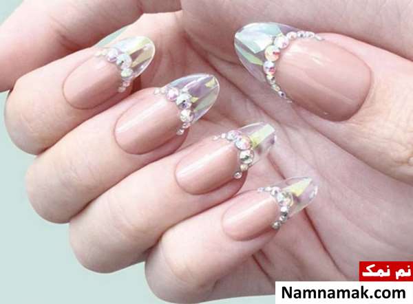 طراحی ناخن برای عروس ساده و شیک