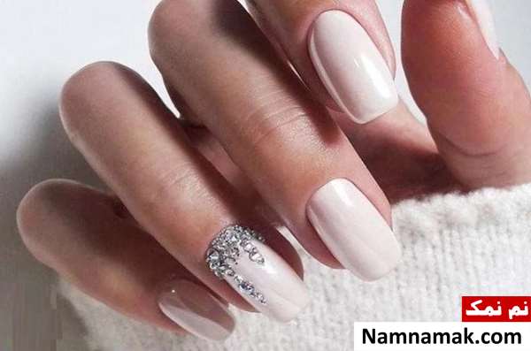 طراحی ناخن برای عروس ساده و شیک
