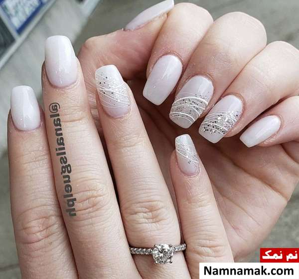 مدل طراحی ناخن عروس برای عقد