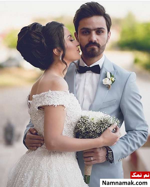 ژست خاص و متفاوت عروس و داماد