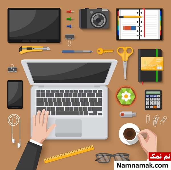 عکس میز کار برای پروفایل