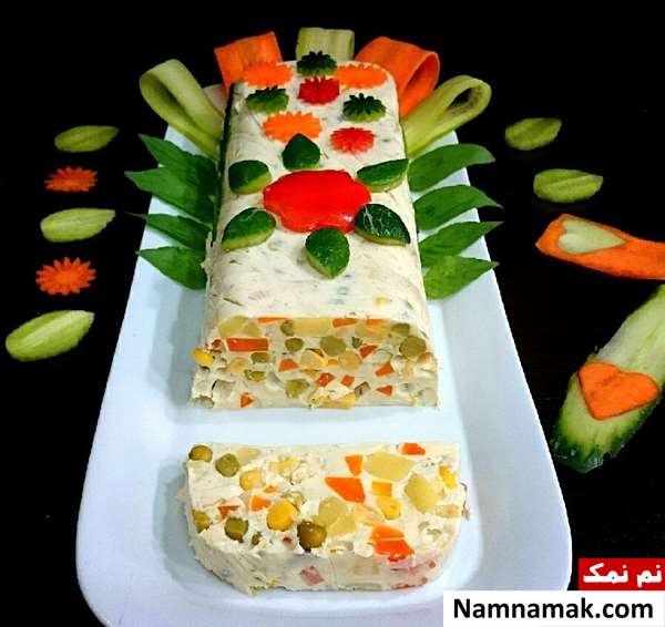 سالاد قالبی سیب زمینی