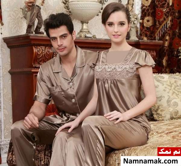 مدل های لباس خواب ست زن و شوهری ساتن شیک