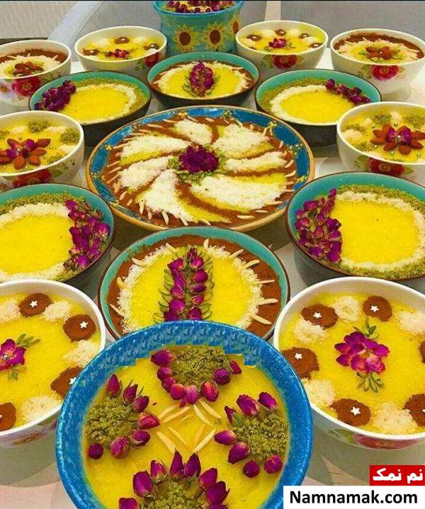 تزیین شله زرد با دارچین بدون شابلون