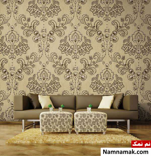 کاغذ دیواری زیبا و جذاب برای سالن پذیرایی
