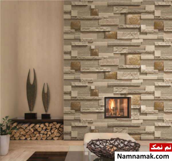کاغذ دیواری برجسته برای سالن پذیرایی