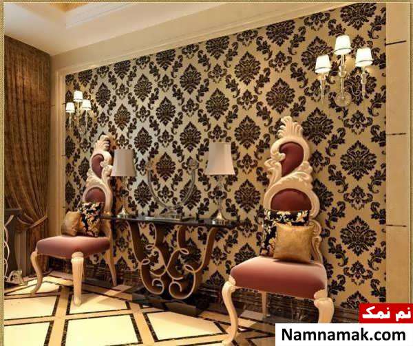 مدل کاغذ دیواری مخملی برجسته
