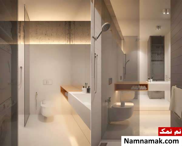 طراحی حمام لاکچری مینیمالیستی