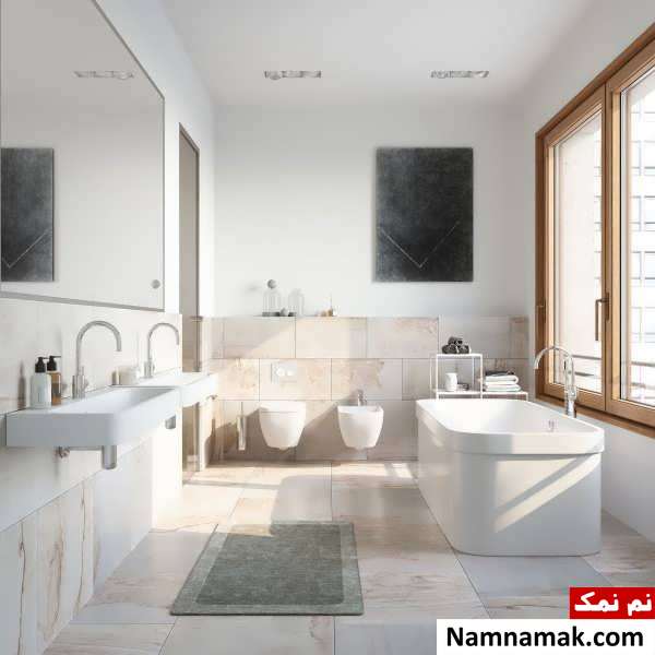 دکوراسیون مینیمالیستی سرویس بهداشتی