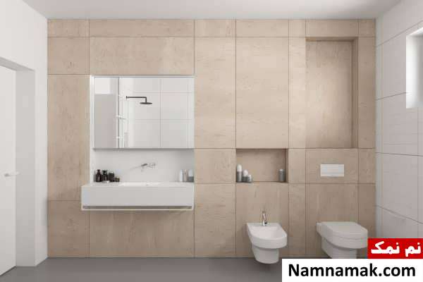 طراحی شیک مینیمالی حمام