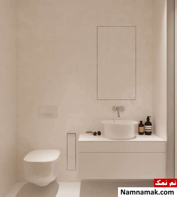 دکوراسیون شیک حمام و دستشویی مینیمال