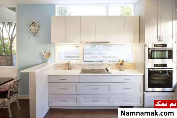 مدل کابینت سفید و شیک آشپزخانه 