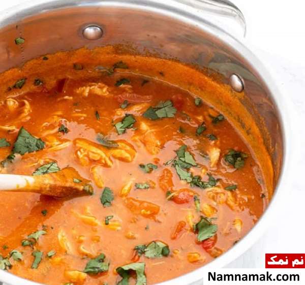 سوپ کدو حلوایی با مرغ