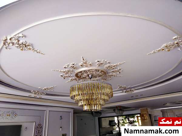 گچبری سقف پذیرایی 