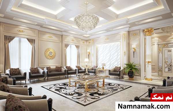 گچبری سقف پذیرایی 