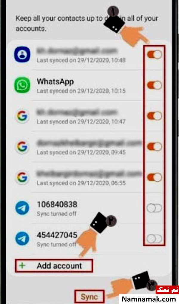 مخاطبین در واتساپ جدید