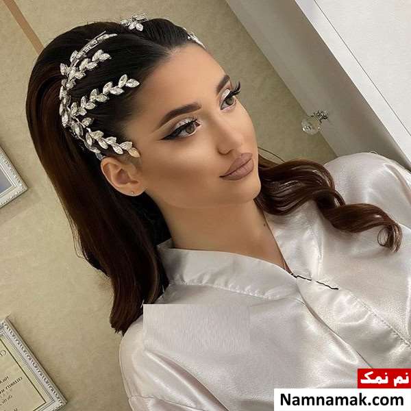 مدل موی مشکی عروس