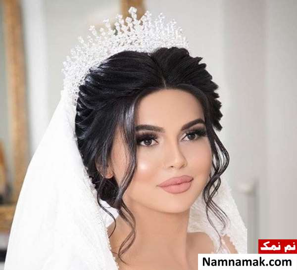مدل موی مشکی عروس