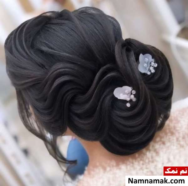 مدل موی مشکی عروس