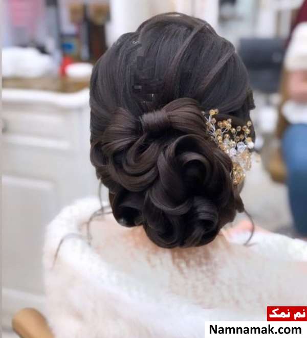 مدل موی مشکی عروس