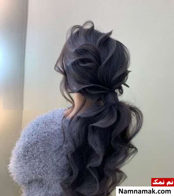 مدل موی مشکی عروس