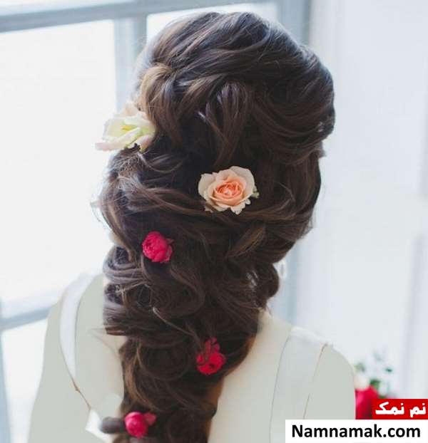 مدل موی مشکی عروس