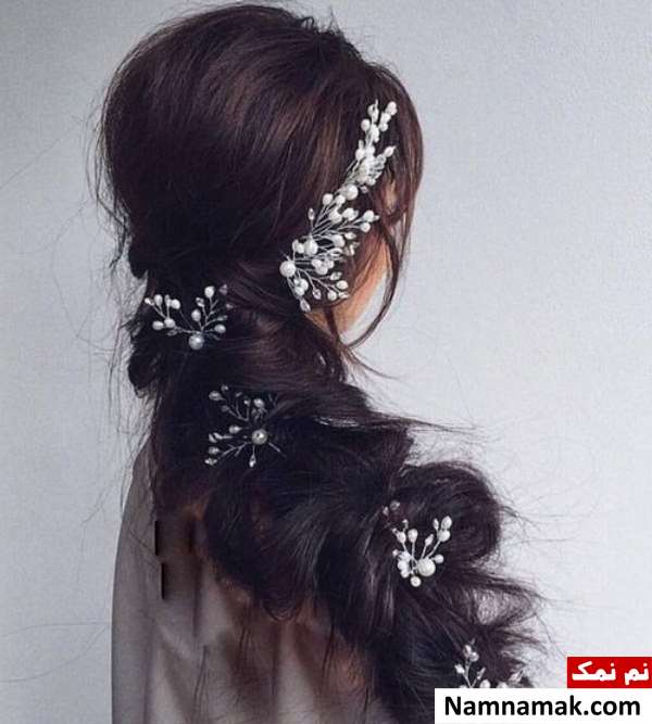 مدل موی مشکی عروس