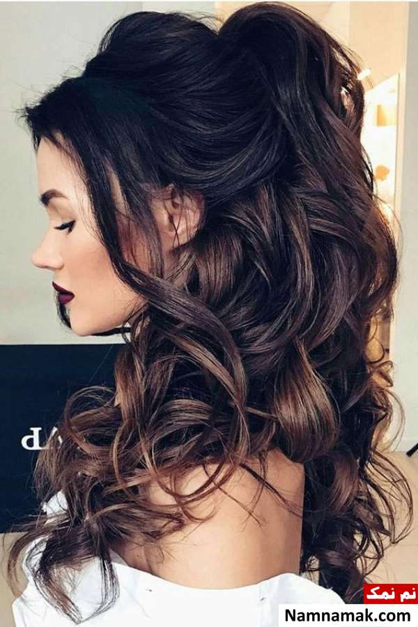 مدل موی مشکی عروس