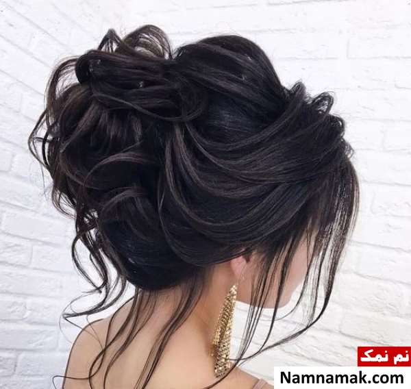 مدل موی مشکی عروس