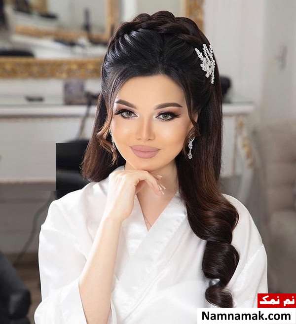 مدل موی مشکی عروس