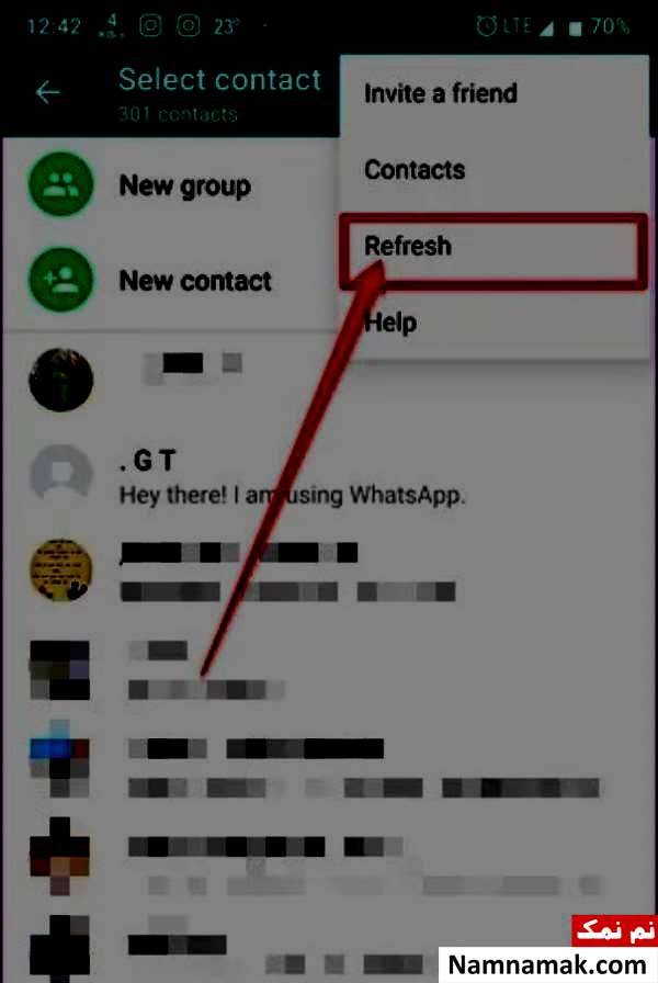 آموزش انتقال و افزودن مخاطب به واتساپ دوم