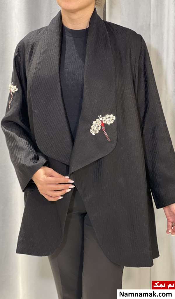 مانتو کرپ ساده مشکی