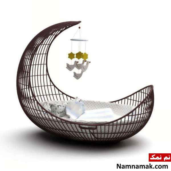 طراحی شیک تخت خواب نوزاد