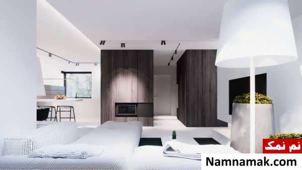 طراحی اتاق پذیرایی با چوب گردو