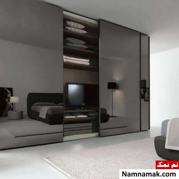 مدل های کمد دیواری اتاق خواب ، هال و پذیرایی کمد دیواری هایگلاس