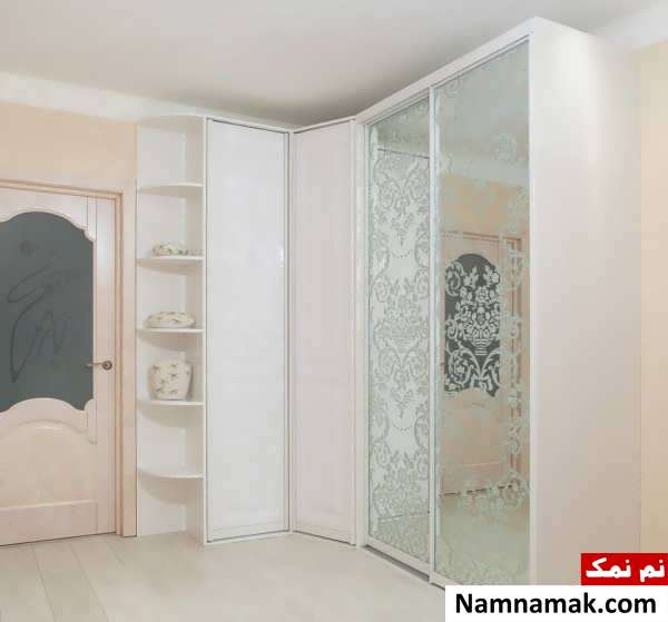 مدل های کمد دیواری اتاق خواب ، هال و پذیرایی کمد دیواری با طرح شیشه