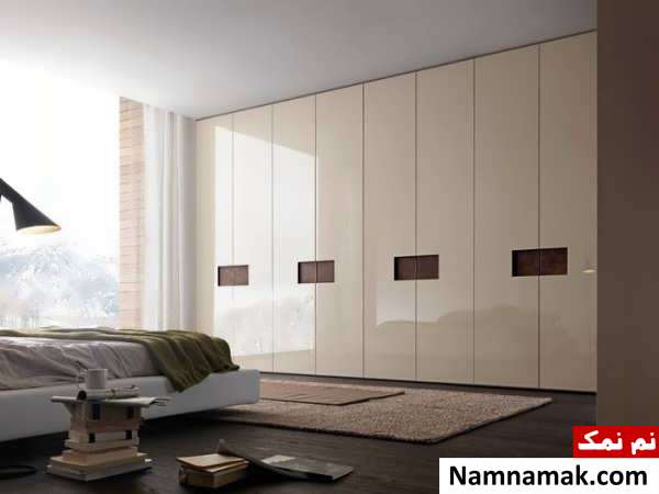 مدل های کمد دیواری اتاق خواب ، هال و پذیرایی کمد دیواری با طرح ساده