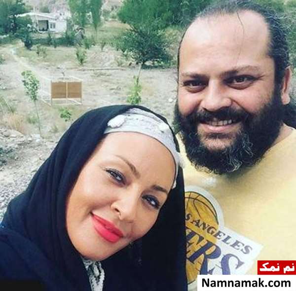 زیبا بروفه در کنار همسرش پیام صابری زیبا بروفه